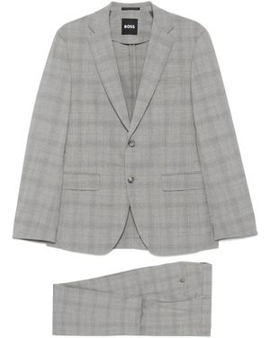 HUGO Single Breasted Suits - Grey