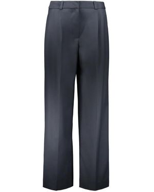 Low Classic Broeken ,Blauw ,Wol Geplooide Wollen Broek