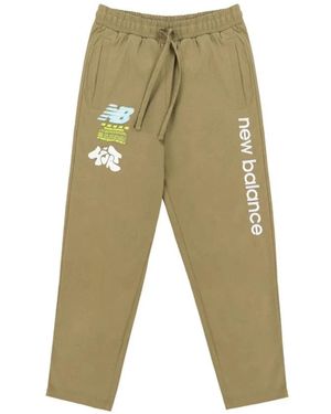 New Balance Fitness ,Groen ,Katoen Yurt Pants
