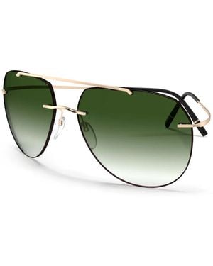 Silhouette Sunglasses - Green