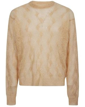 Stussy Round-Neck Knitwear - Natural