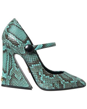 Dolce & Gabbana Python pelle mary jane pumps - Verde