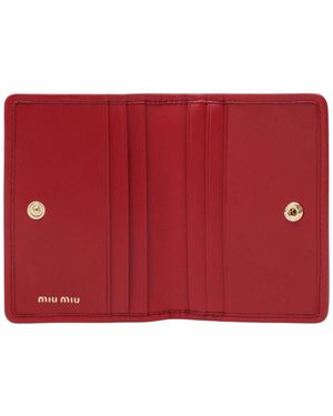 Miu Miu Matelassé Nappa Leder Kaarthouder - Rood