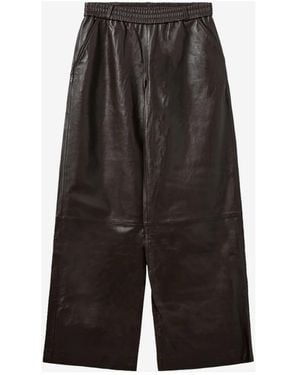 THE GARMENT Leather Trousers - Black