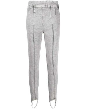 Isabel Marant Stonewashed stirrup-cuff skinny jeans - Grau