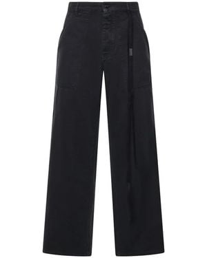 Ann Demeulemeester Wide Trousers - Blue