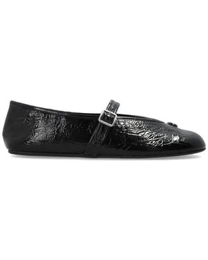 COACH Schoenen ,Zwart ,Leer Sculpted Crinkle Ballerinas
