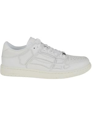 Amiri Weiße Ledersneakers Mit Paneeldesign - Grau