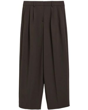Comma, Broeken ,Bruin ,Wijde Broek - Zwart