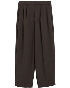 Comma, Broeken ,Bruin ,Wijde Broek - Zwart