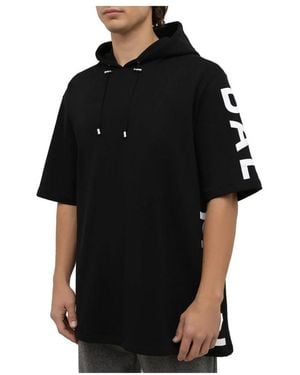 Balmain Schwarzer Kapuzenpullover Mit Logoaufdruck