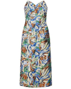 Rabanne Robe Jurk Halflang - Blauw