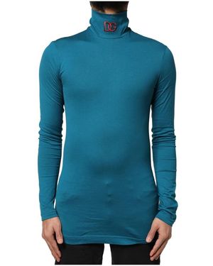 Dolce & Gabbana Long Sleeve T-Shirts - Blue