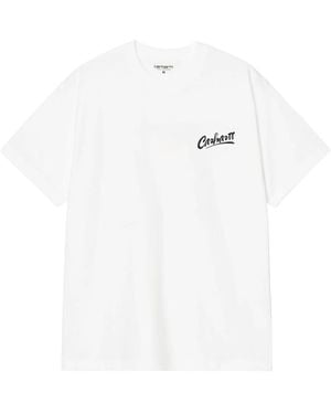Carhartt Tops ,Wit ,S/S Pup T-Shirt