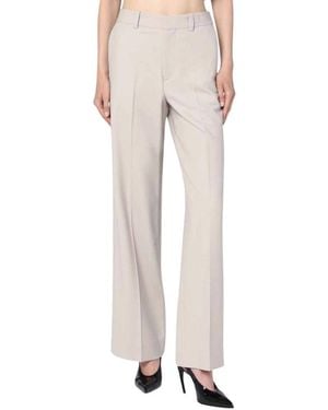 Victoria Beckham Wide Trousers - Natural