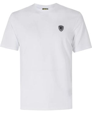Blauer T-Shirts - Blanc