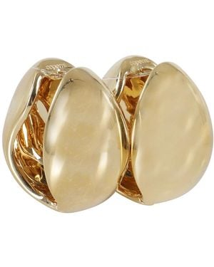 Coperni Accessoires ,Geel ,Logo Creole Oorbellen - Metallic