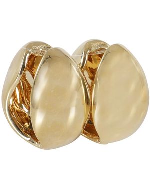 Coperni Accessoires ,Geel ,Logo Creole Oorbellen - Metallic
