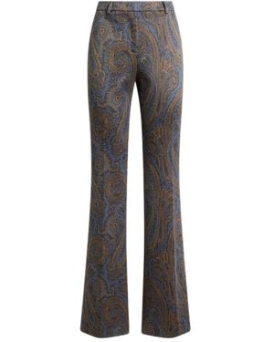Etro Broeken ,Veelkleurig ,Broek - Grijs