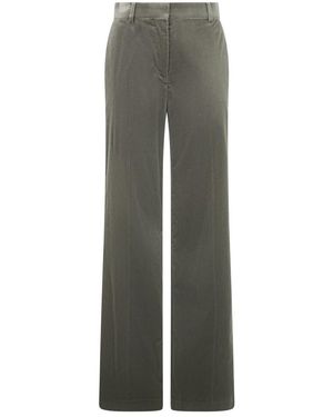 Alberta Ferretti Broeken ,Grijs ,Katoen Rechte Broek
