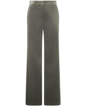 Alberta Ferretti Broeken ,Grijs ,Katoen Rechte Broek