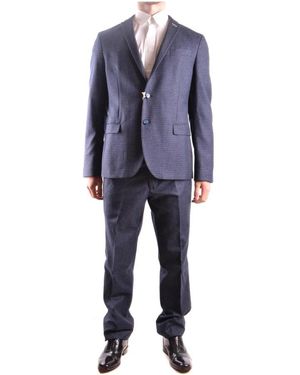 Manuel Ritz Single Breasted Suits - Blue