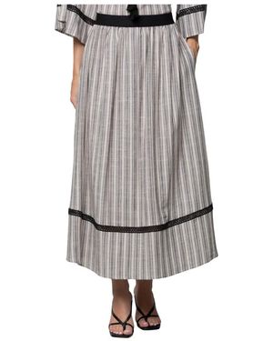 Kaos Rokken ,Grijs ,Linnen Maxi Rok