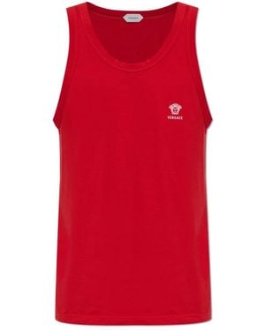 Versace Sleeveless Tops - Rosso