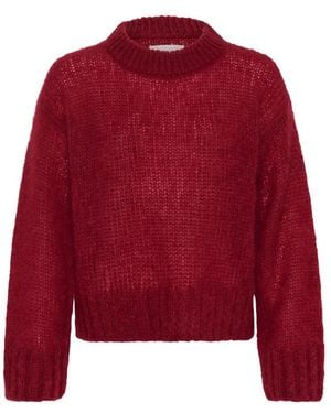 Part Two Rundhals-Strickware - Rot