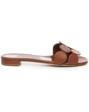 Manolo Blahnik Sliders - Bruin