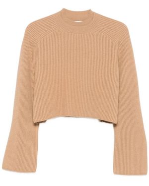 Max Mara Round-Neck Knitwear - Natural