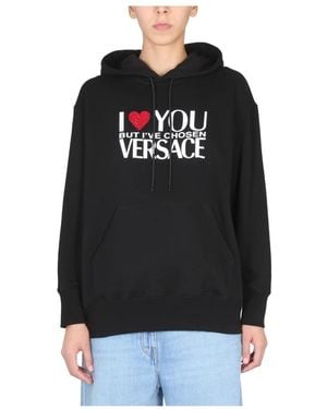 Versace I Love You Hoodie - Zwart