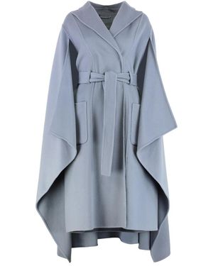 Alberta Ferretti Belted Coats - Blue