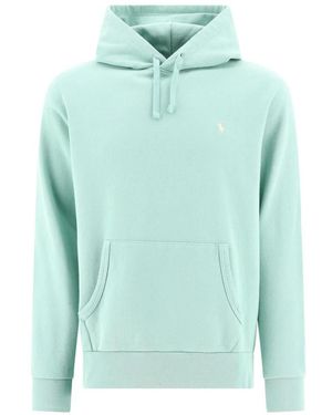 Polo Ralph Lauren Hoodies & Sweatvesten ,Blauw ,Katoen Loopback Fleece Hoodie - Groen