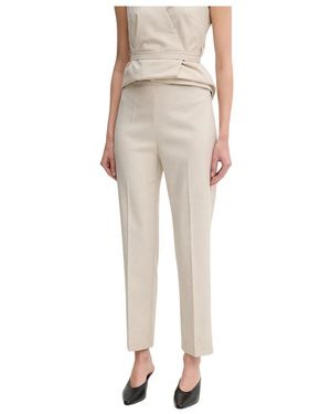 Sandro Ferrone Broeken ,Leer Slim-Fit Broeken - Naturel