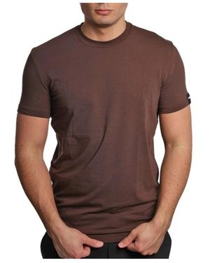 DSquared² Tops ,Bruin ,T-Shirt Ronde Hals