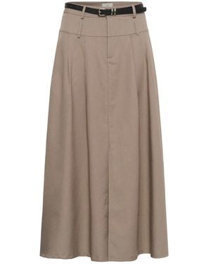 Kaffe Midi Rokken - Bruin