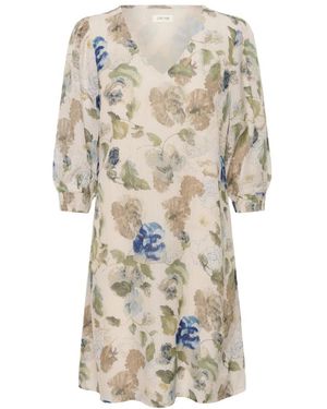 Cream Short Dresses - Neutro