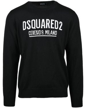 DSquared² Round-Neck Knitwear - Negro