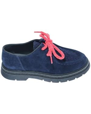 Maze Laced Shoes - Blue