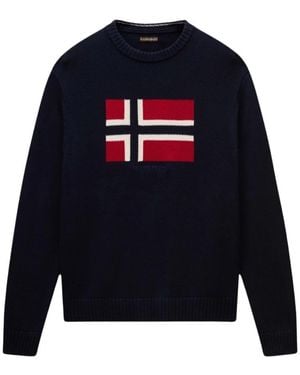 Napapijri Truien & Vesten ,Blauw ,Round-Neck Truien