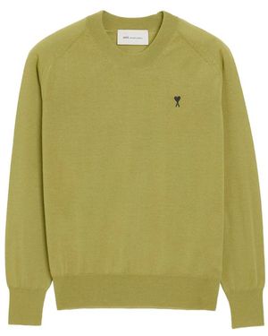 Ami Paris Truien & Vesten ,Groen ,Round-Neck Truien
