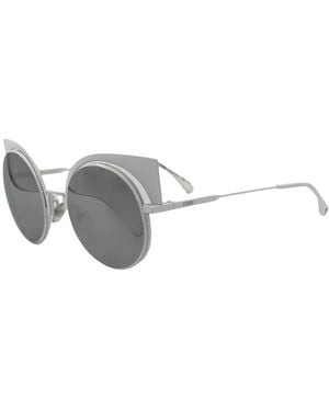 Fendi Ronde/Ovale Metalen Zonnebril - Metallic