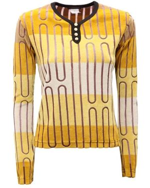 Custoline Round-Neck Knitwear - Yellow