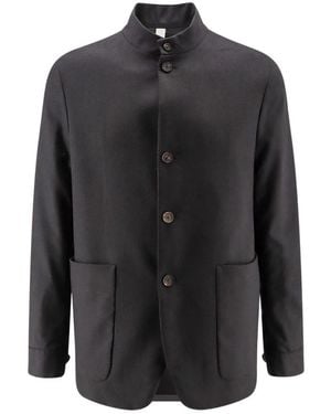 Hevò Leichte Jacke Mit Aufgesetzten Taschen - Schwarz