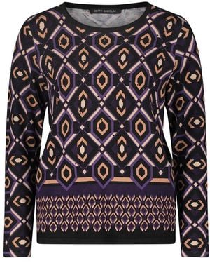 Betty Barclay Grafischer Strickpullover - Schwarz