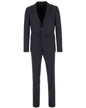 ZEGNA Single Breasted Suits - Noir