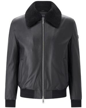Moose Knuckles Lederen Jassen - Zwart