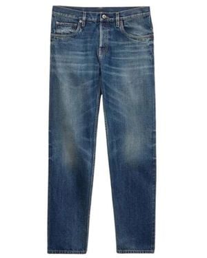 Prada Relaxed Fit Straight Leg Jeans - Blau