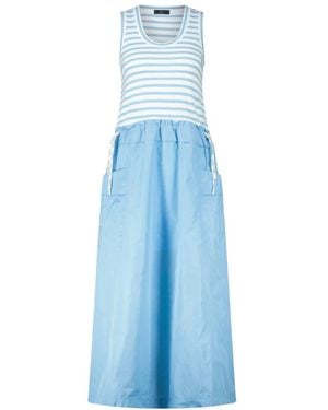 Marc Cain Maxikleid Mit Material-Block - Blau